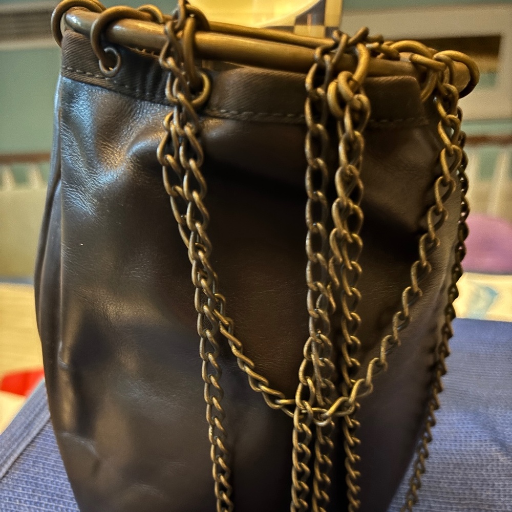Rare Dries van Noten vintage never used brown leather purse